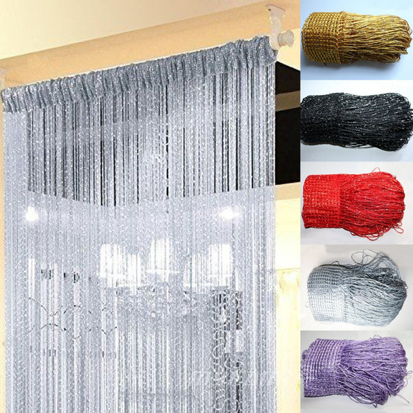 Crystal Beaded String Door Curtain Beads Room Divider Fringe Window Panel  Drapes