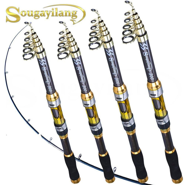 SOUGAYILANG Spinning Fishing Rods 2.1M-3.6M Portable Travel