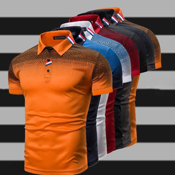 Fashion Men's Shortsleeve Golf Tshirt Men's Summer New Color Bar