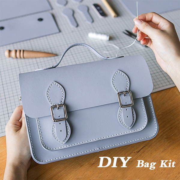 DIY Leather Cambridge Bag Handmade Sewing Women Crossbody Shoulder