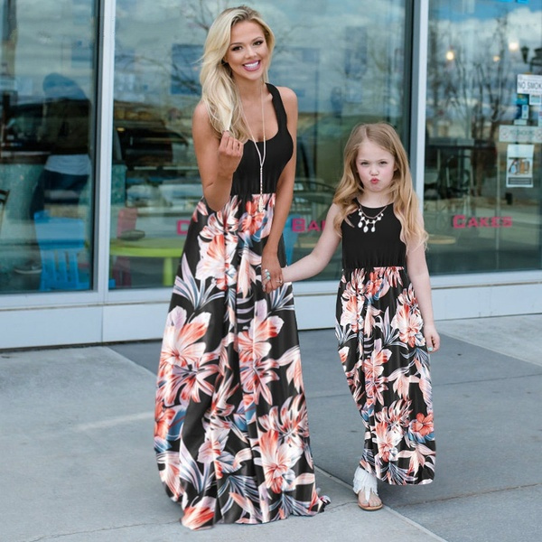2020 Summer Mother Daughter Dresses 