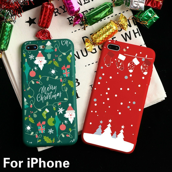 Cartoon Christmas Decor TPU Phone Case for iPhone 11 Pro Max XS