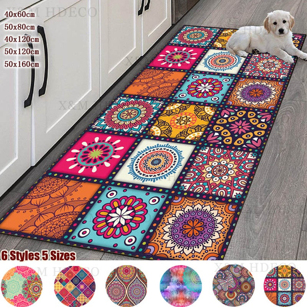 U Life Vintage Floral Flower Mandala Striped Large Doormats Area Rug Runner Floor Mat Carpet for Entrance Way Living Room Bedroom Kitchen Office 63 x 48 Inch U Life Vintage Floral Flower Mandala Striped Large Doormats Area Rug Runner Floor Mat Carpet for Entrance Way Living Room Bedroom Kitchen Office 63 x 48 Inch