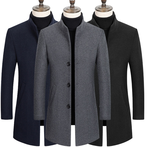 Spring&Autumn Jackets for Men Business&Casual Jackets Wool Lana Fleece ...