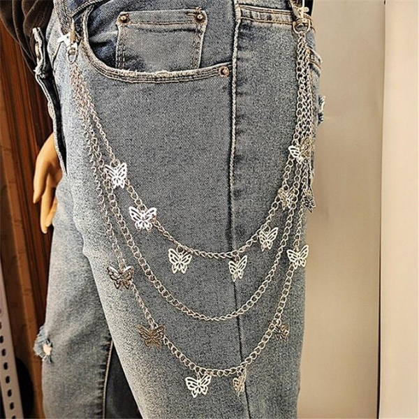 Punk Streetwear Butterfly Biker Jeans 