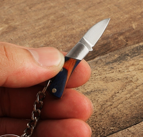 Small Portable Outdoor Knife Sharpener Mini Keychain Knife