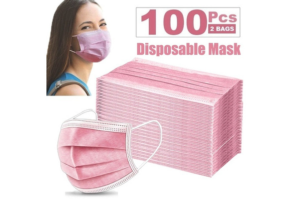 Mickey Pink-Brown Disposable Face Mask - Pack of 20 – TrayToonz
