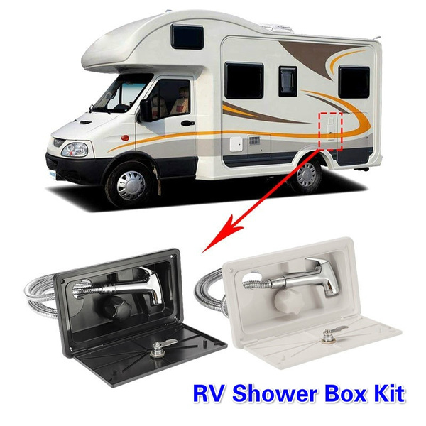 RV exterior ducha individual botón viaje Camping Marina caravana van piezas