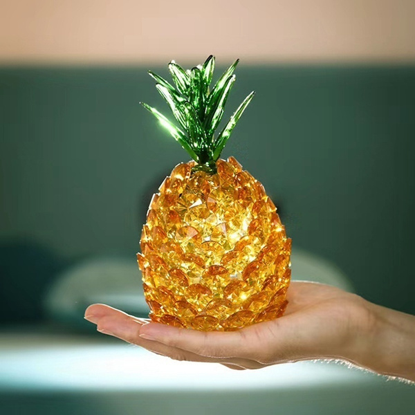 Yellow Crystal Pineapple Ornaments Crystal Crystal Crafts - Temu