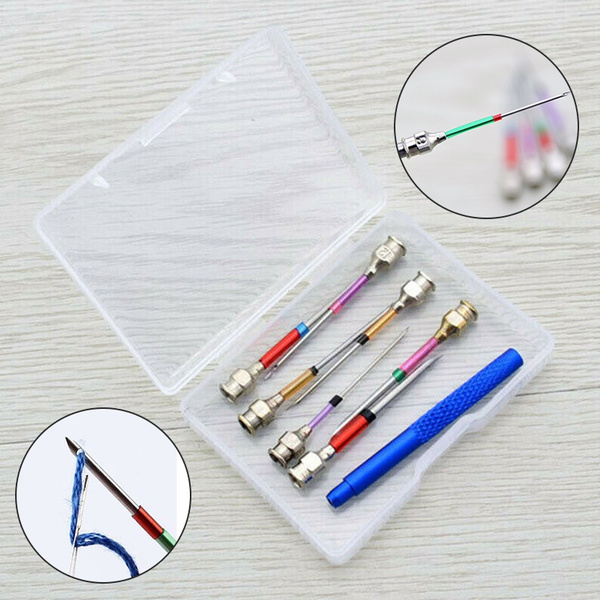 8pcs Embroidery Pen Pin Knitting Sewing Crafts Tools Threader Punch Needle Set 