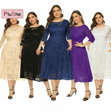 Plus Size, Lace, Dresses, Evening Dress