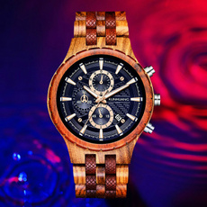 Chronograph, dial, Fashion, kunhuangwoodenwatche