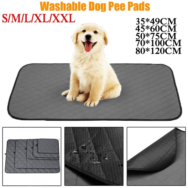 35x49/45x60/50x75/70x100/80x120cm Washable Reusable Dog Puppy Pad Training  Dog Diaper Urine Pads Pee Mat Pet Supplies