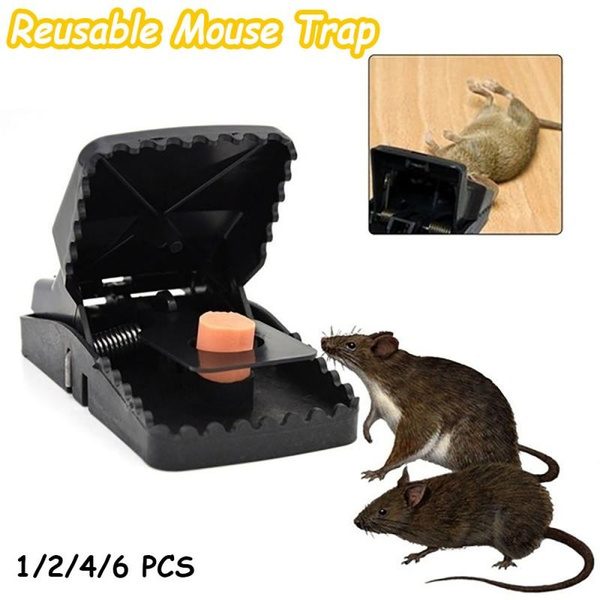 1/2/4/6Pcs Reusable Powerful Rodent Killer High Sensitive Mouse Trap Mole  Repeller Mice Rat Control Mousetrap Hunting