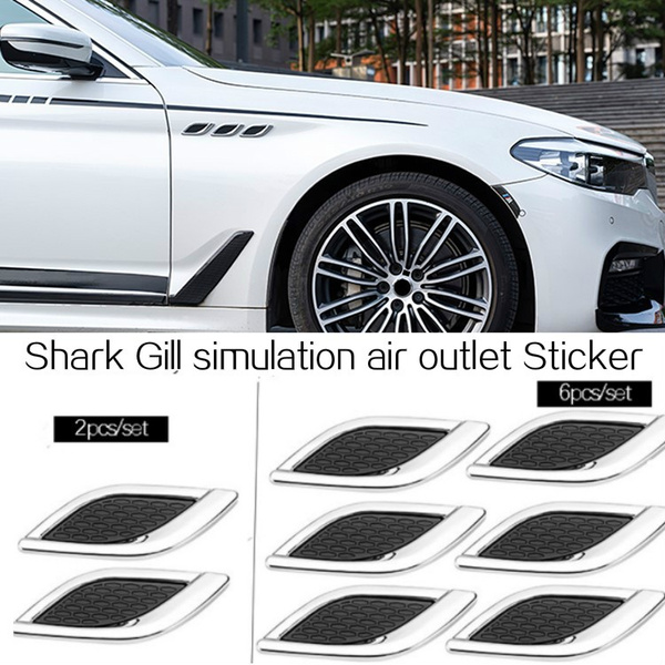 Car Shark Gill Simulation Air Outlet Side Air Outlet Hood Decoration ...