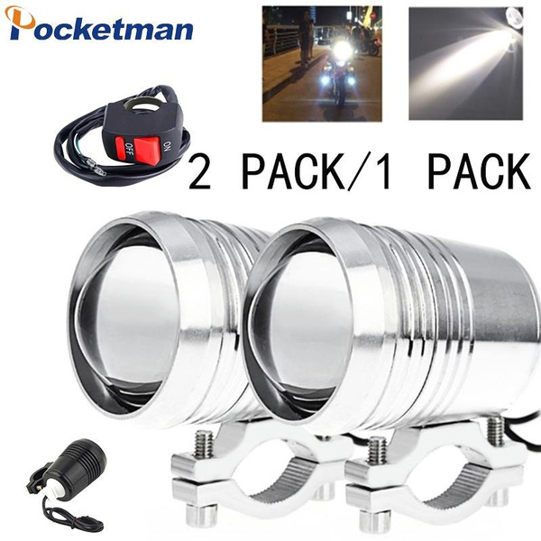 Universal Motorcycle Headlight U2 1200LM LED Waterproof Bulb High Low