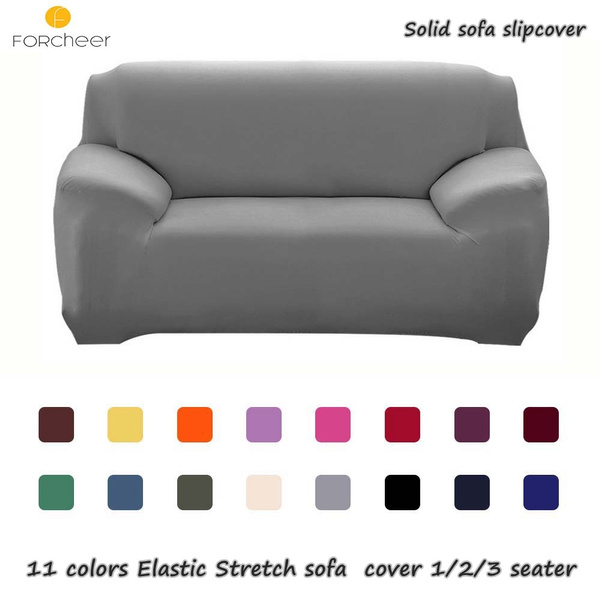 1 Seat FORCHEER Stretch Sofa Slipcover Polyester Spandex Solid Fabric Couch Covers Sofa Furniture Protector 