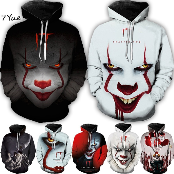 pennywise 3d moletom com capuz