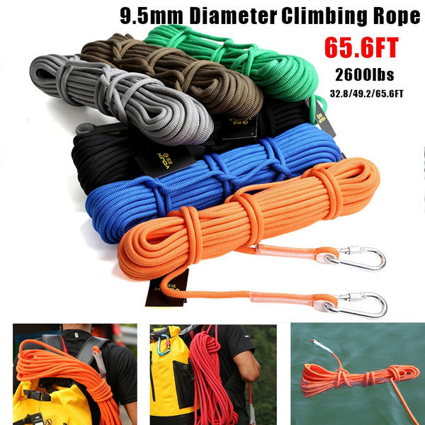 32.8/49.2/65.6FT Professional Rock Climbing Cord Outdoor Hiking ...