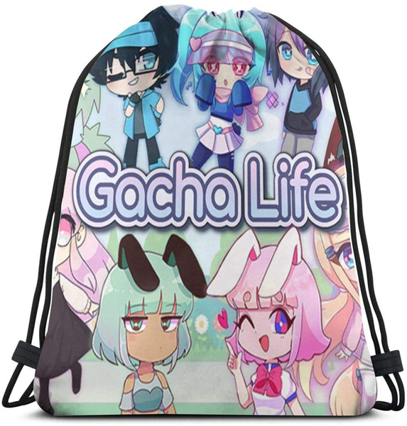 Huiyou Gacha Life Backpack Drawstring Bags Gym Bag for Men Women Teen