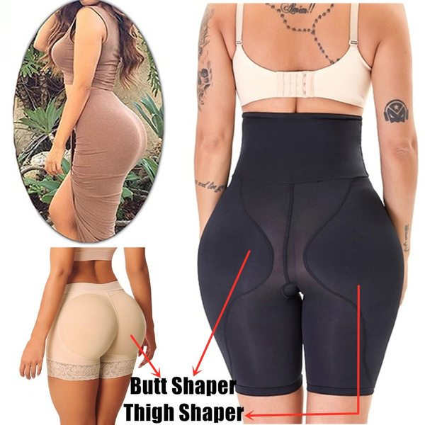 Fashion Women Butt Lifter Tummy Control Body Shaper Booty Plump Hip  Lingeries Buttock Enhancer 2 Sponge Padded Fake Ass Thigh  Trimmer(high-quality Mat 