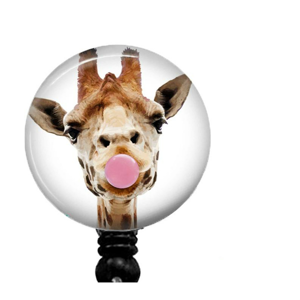 Giraffe Badge Reel, Animal Badge Reel, Retractable Badge Reel