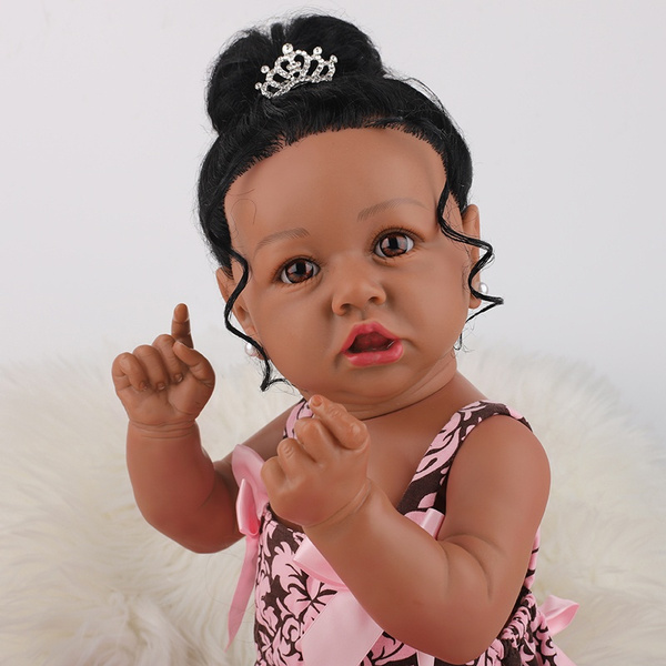 58cm Silicone Souple Noir Bebe Reborn Poupees Coton Corps Realiste Bebes Jouets Pour Filles Plamatrs Wish 58cm Silicone Souple Noir Bebe Reborn Poupees Coton Corps Realiste Bebes Jouets Pour Filles Plamatrs Wish