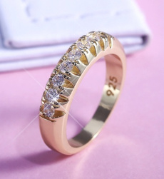 Sterling, goldplated, DIAMOND, wedding ring