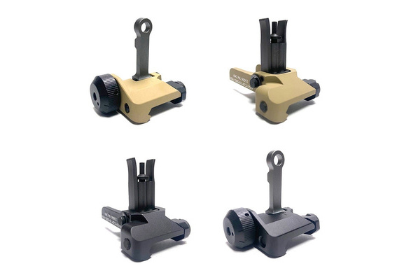 Airsoft Shooting Gear APS Flip Up Function 300M Back-Up Rear Sight 