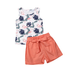flamingopattern, Summer, babygirlshirt, cotton-blend