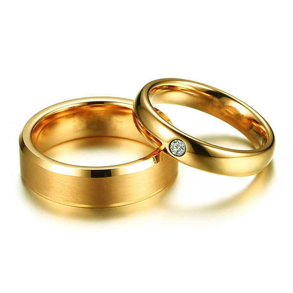 Simple Design 18K Gold Stainless Steel 