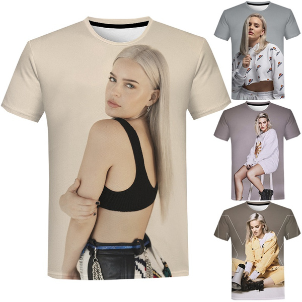 Anne Marie 3d T shirt Men women Fashion Summer Hip Hop Graphic Short Sleeve Printed T Shirt