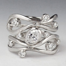Sterling, DIAMOND, 925 sterling silver, wedding ring