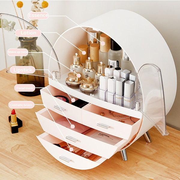 Modern Cosmetic Storage Box Dressing Table Shelf Beauty Acrylic Desktop Large Capacity Transpa Makeup Wish Modern Cosmetic Storage Box Dressing, Modern Acrylic Vanity Table