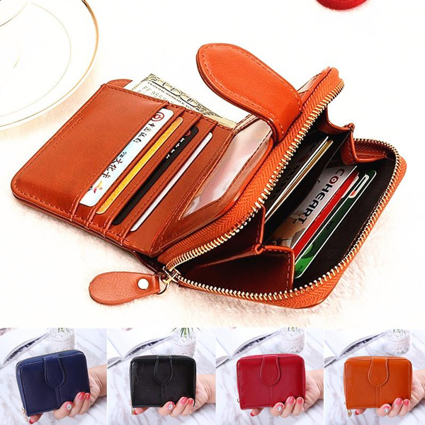 Floral Pattern Card Holder Casual Faux Leather Small Wallet - Temu