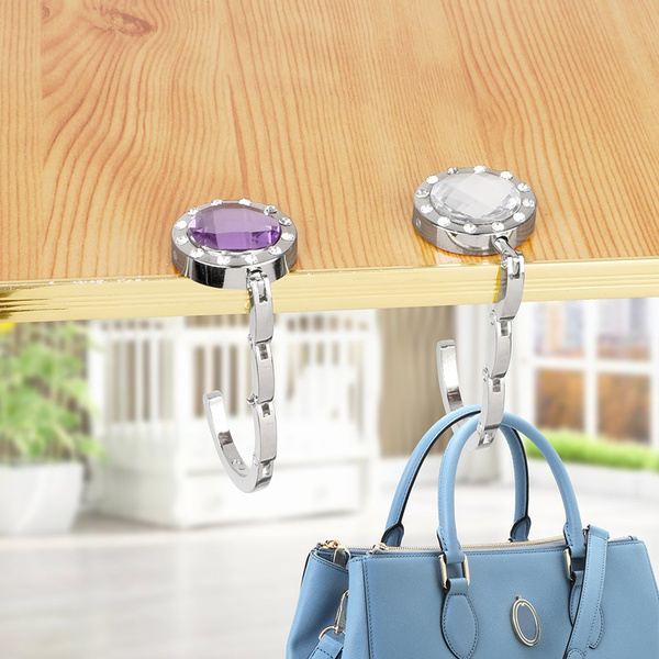 Reusable Portable Gifts Purse Bag Desk Hanger Foldable Holder Handbag Hook  | eBay
