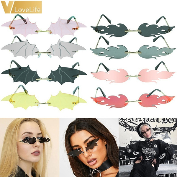 Retro Sunglasses Women Rimless Flame Styling Glasses Shades Cutting Lens  Ladies Rimless Eyeglasses For Party Decorations - Walmart.com