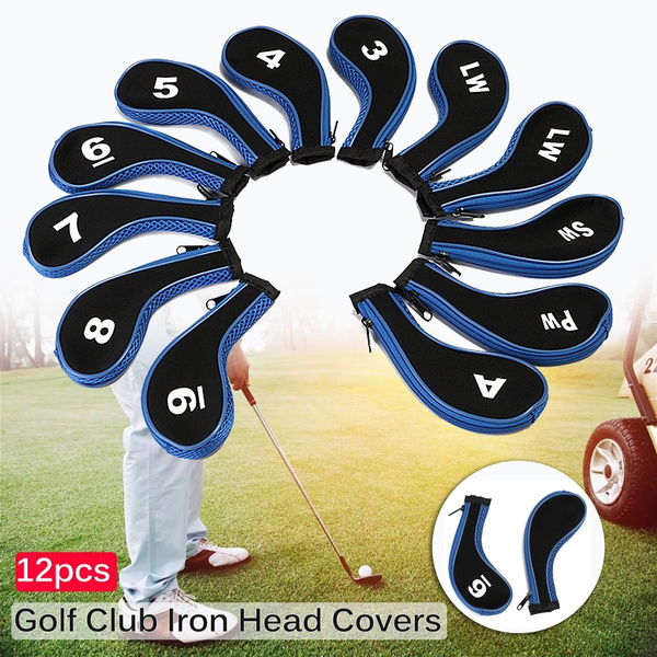Pack of 12 Golf Club Iron Head Covers Wedge Headcovers Set For ...