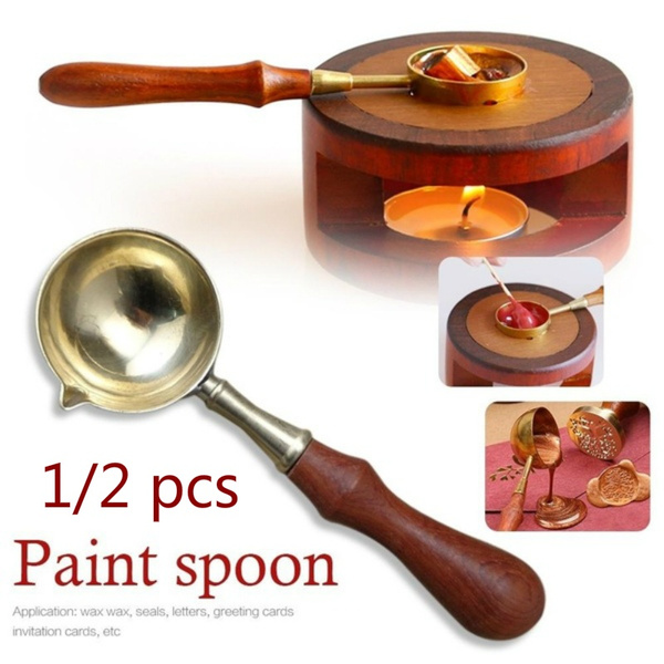 1Pc Vintage Sealing Stamp Spoon Wax Melting Spoons for Cards Scrapbooking Too*mx 