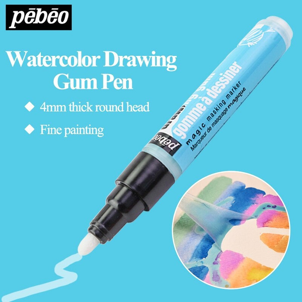 White Pen Watercolor, Pebeo Drawing Gum Pen, Art Supplies Pebeo