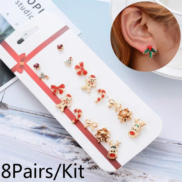 Christmas hot sale earrings studs