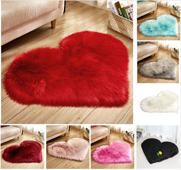 Large Fluffy Rugs Anti Skid Gy, Large Red Fluffy Rug