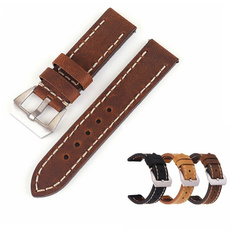 brown, watchstrapspringbar, watchband24mm, leather