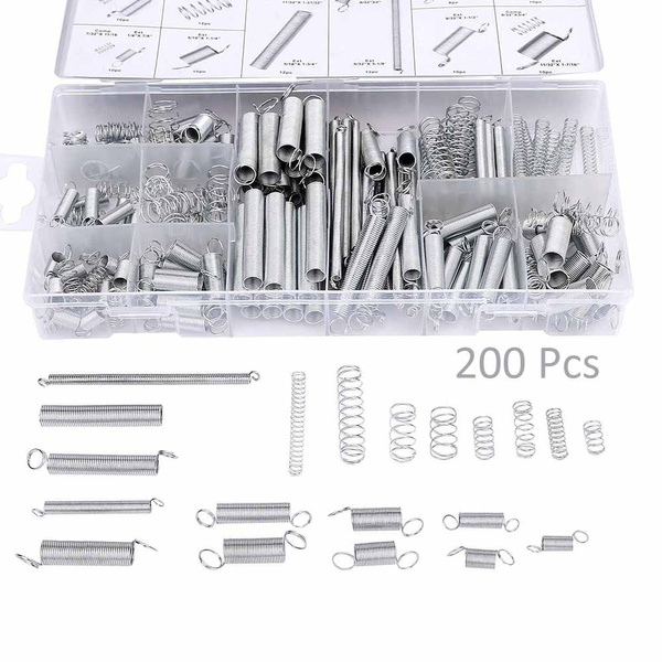 Spring Assortment Kit Set 200 Pcs Compression Extension Springs For ...