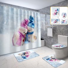xmassnowmanpattern, Bathroom, bathroomdecor, personalizedprint