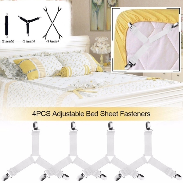 Bed Sheet Fasteners , Adjustable Elastic Sheet Suspenders