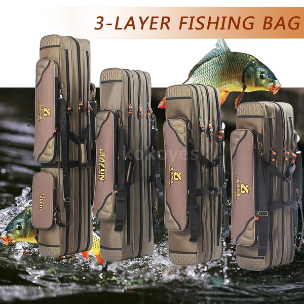 Nylon Fishing Bag Outdoor Multifunctional Fishing Rod Pole Storage