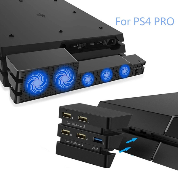 Bermad Køb Fonetik DOBE PS4 Pro Cooler,PS4 Pro Cooling Fan,PS4 Pro USB HUB,External USB Fan + USB Ports for Sony Playstation PS4 Pro Gaming Console | Wish