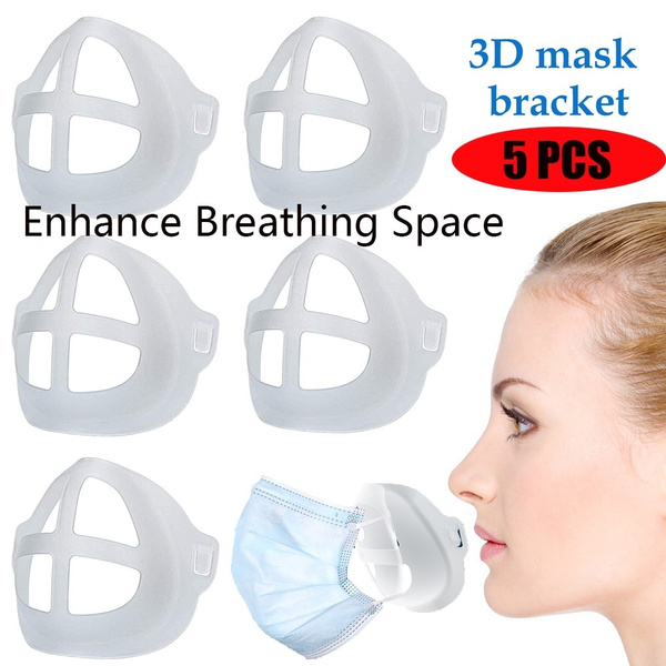 5 Pcs 3D Mouth Cover Support Breathing Support Silicone