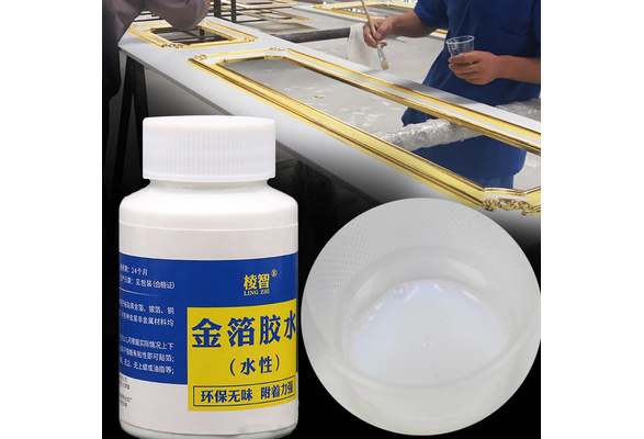 Gilding Glue Gold Leaf Foil Water-based Glue for Metal Foil Sheets Arts  Craft Paper Home Decortion 100ml/bottle Gilding Adhesive YIY